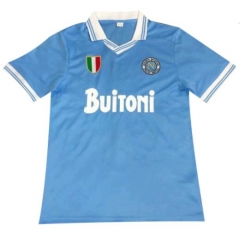 Retro 86-87 Napoli Blue Home Soccer Jersey Shirt