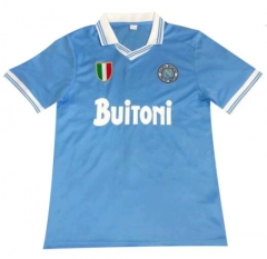 Retro 86-87 Napoli Blue Home Soccer Jersey Shirt