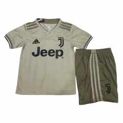 18-19 Juventus Away Children Soccer Jersey Kit Shirt + Shorts