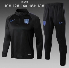 Kids England FIFA World Cup 2018 Black Training Suit