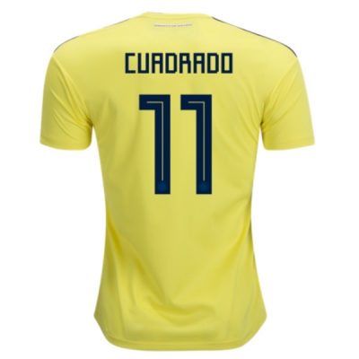 Colombia 2018 World Cup Home Juan Cuadrado #11 Soccer Jersey Shirt