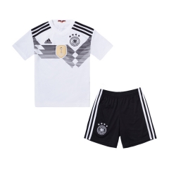 Germany 2018 World Cup Home Children Soccer Kit Shirt And Shorts