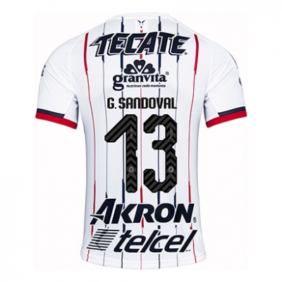 18-19 Deportivo Guadalajara Chivas SANDOVAL 13 Away Soccer Jersey Shirt