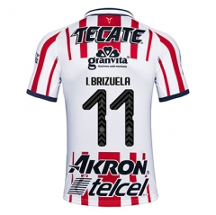 18-19 Deportivo Guadalajara Chivas I. BRIZUELA 11 Home Soccer Jersey Shirt