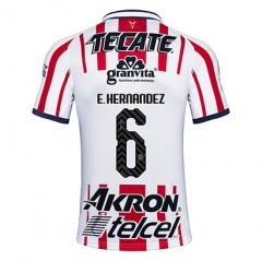 18-19 Deportivo Guadalajara Chivas E Hernandez 6 Home Soccer Jersey Shirt