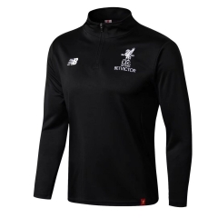 18-19 Liverpool Black 1/4 Zip Squad Training Sweat Shirt