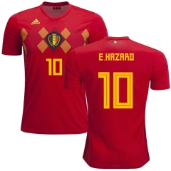 Belgium 2018 World Cup Home EDEN HAZARD 10 Soccer Jersey Shirt