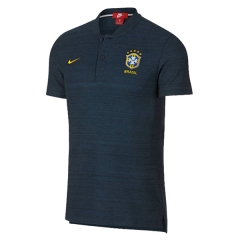 Brazil 2018 World Cup Royal Blue Polo Jersey Shirt