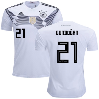 Germany 2018 World Cup ILKAY GUNDOGAN 21 Home Soccer Jersey Shirt