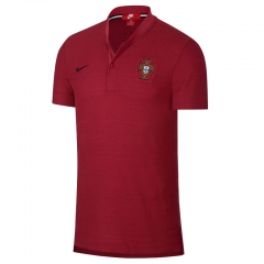 Portugal FIFA World Cup 2018 Red Round Neck Polo Shirt