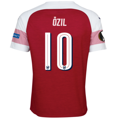 18-19 Arsenal ÖZIL 10 UEFA Europa Home Soccer Jersey Shirt