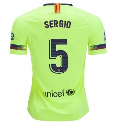 18-19 Barcelona Away Sergio Busquets 5 Soccer Jersey Shirt