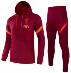 21-22 Liverpool Red Hoodie Jacket and Pants