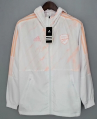 21-22 Arsenal White Windrunner Hoodie Jacket