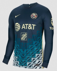 Long Sleeve 21-22 Club America Away Soccer Jersey Shirt