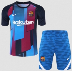 21-22 Barcelona Blue Red Training Uniforms