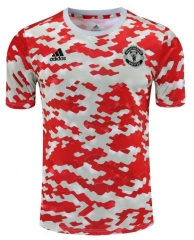 21-22 Manchester United Red White Training Shirt