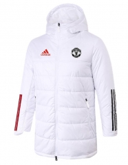 21-22 Manchester United White Long Winter Jacket