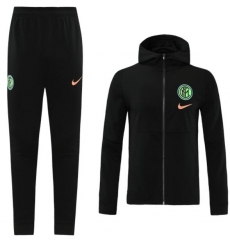 21-22 Inter Milan Black Hoodie Jacket and Pants