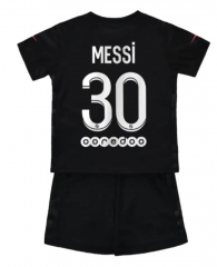 MESSI #30 Children 21-22 PSG Third Soccer Suits