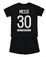 MESSI #30 Children 21-22 PSG Third Soccer Suits