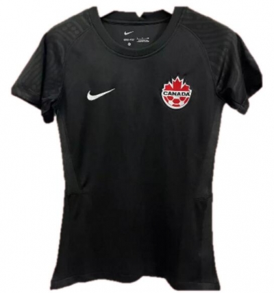 Women 2021 Canada Third Black Soccer Jersey Shirt