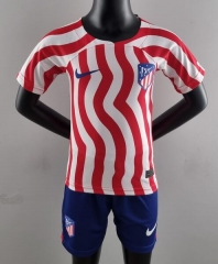 Children 22-23 Atletico Madrid Home Soccer Uniforms