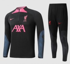 22-23 Liverpool Black Pink Training Sweatshirt and Pants