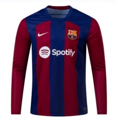 Long Sleeve Shirt 23-24 Barcelona Home Soccer Jersey
