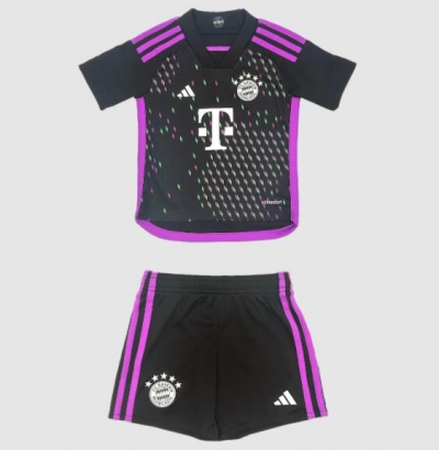 Children Kits 23-24 Bayern Munich Away Soccer Uniforms