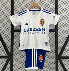 Children 23-24 Real Zaragoza Home Soccer Uniforms