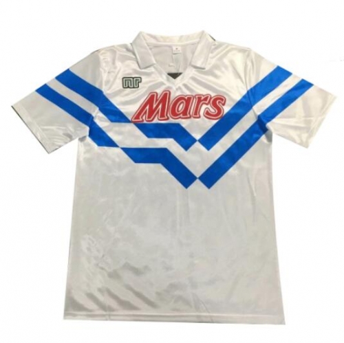 Retro 88-89 Napoli White Away Soccer Jersey Shirt