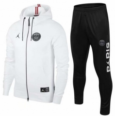 18-19 PSG x Jordan White Training Suit (Hoodie Jacket+Trouser)