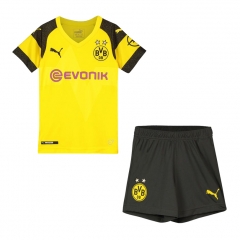 18-19 Borussia Dortmund Home Children Soccer Jersey Kit Shirt + Shorts