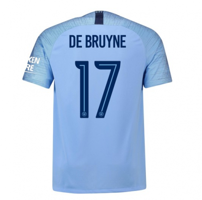 18-19 Manchester City De Bruyne 17 UCL Home Soccer Jersey Shirt