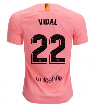 18-19 Barcelona Third Arturo Vidal Soccer Jersey Shirt