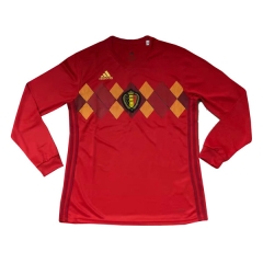 Belgium 2018 FIFA World Cup Home Long Sleeve Soccer Jersey Shirt