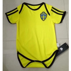 Sweden 2018 World Cup Home Infant Soccer Jersey Shirt Little Kids
