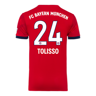 18-19 Bayern Munich Home 24 Tolisso Soccer Jersey Shirt