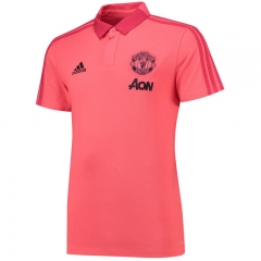 18-19 Manchester United Pink Polo Shirt