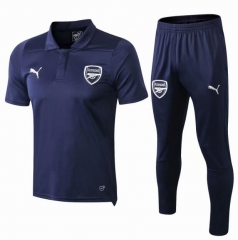 18-19 Arsenal Royal Blue Polo + Pants Training Suit