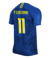 Brazil 2018 World Cup Away Philippe Coutinho Soccer Jersey Shirt