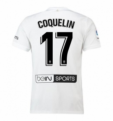18-19 Valencia COQUELIN 17 Home Soccer Jersey Shirt