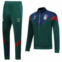 2020 Euro Italy Tracksuits Jackets Green Blue and Pants