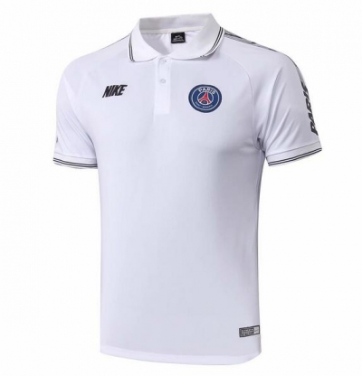 19-20 PSG White NK Polo Jersey Shirt