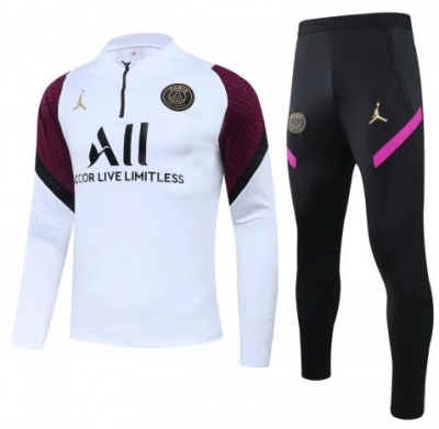 20-21 PSG White Puprle Training Top and Pants