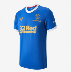 21-22 Glasgow Rangers Home Soccer Jersey Shirt