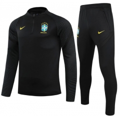 20-21 Brazil Black Training Top and Pants