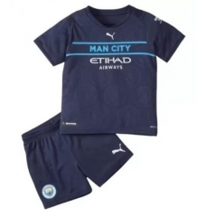 Children 21-22 Manchester City Third Soccer Uniforms