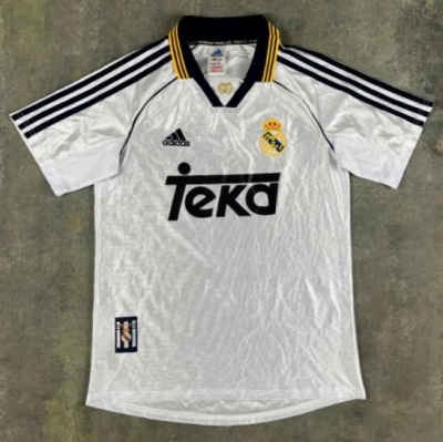 Retro 1998-2000 Real Madrid Home Soccer Jersey Shirt